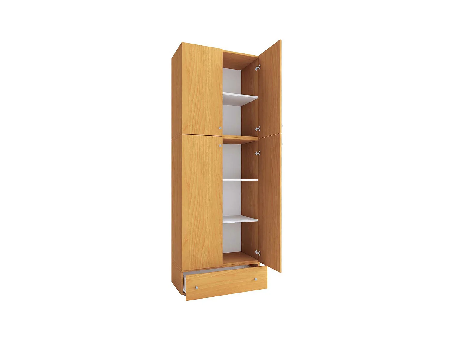 LonaXXL armoire de rangement 4 portes 1 tiroir hêtre décor.