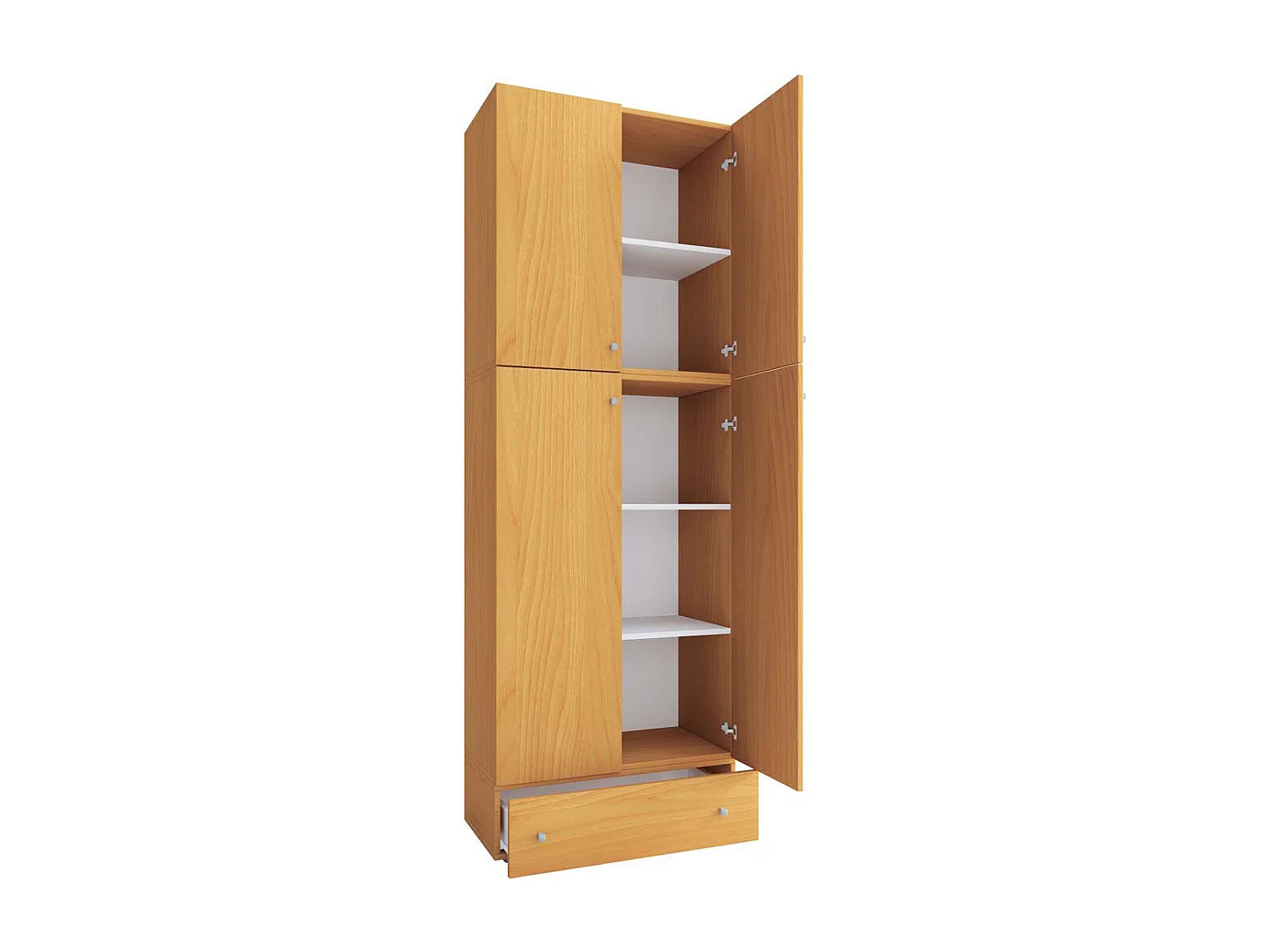 LonaXXL armoire de rangement 4 portes 1 tiroir hêtre décor.
