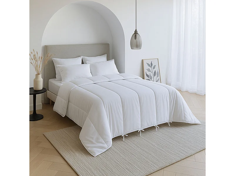 Pack couette 4 saisons 240x220 et oreiller anti-acariens - Someo