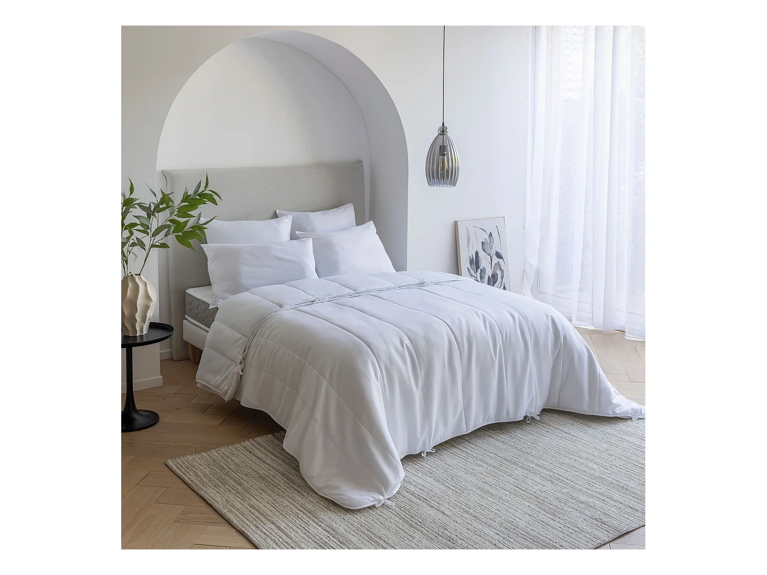 Pack couette 4 saisons 140x200 et oreiller moelleux - Someo