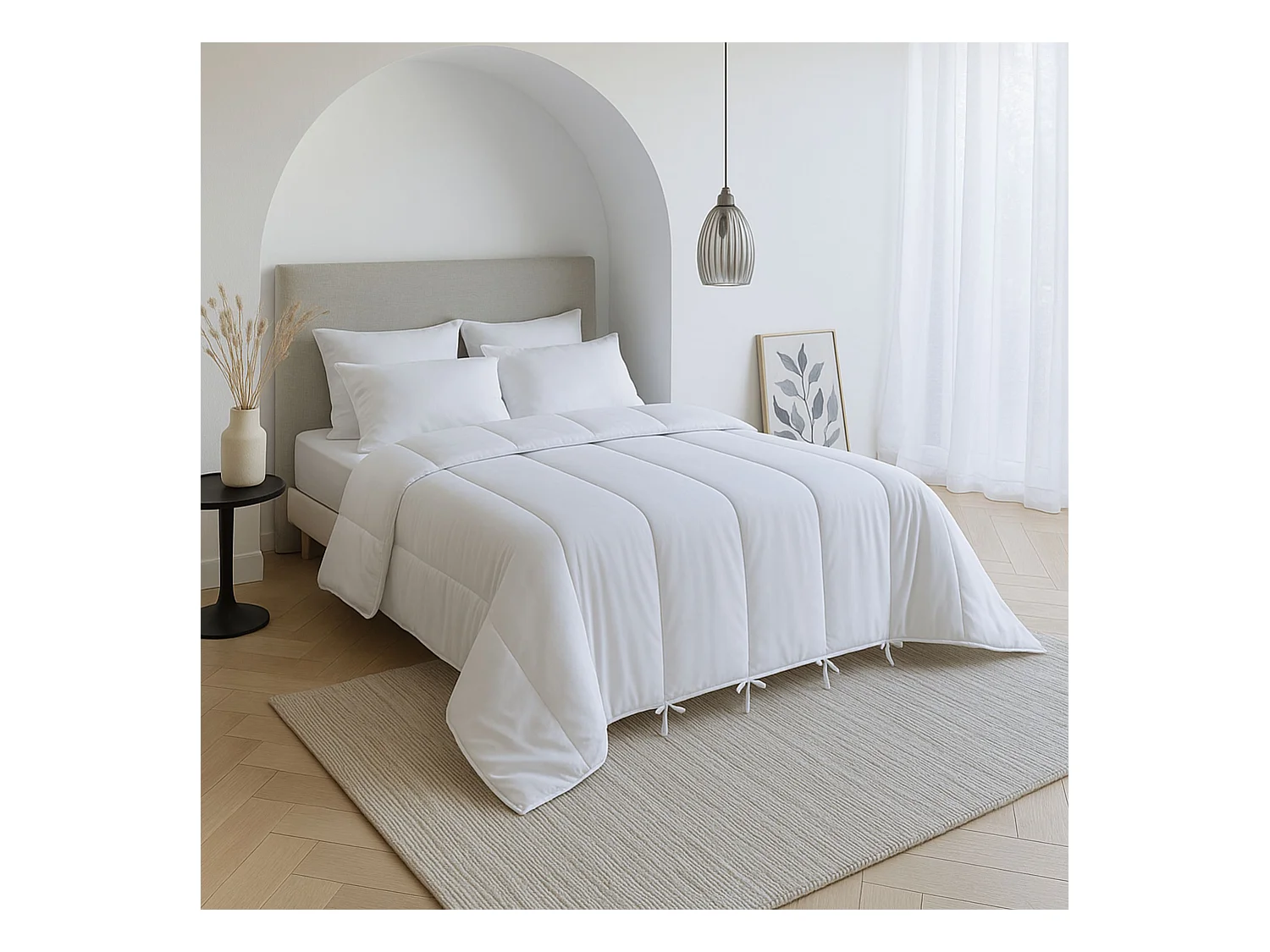 Pack couette 4 saisons 140x200 et oreiller anti-acariens - Someo