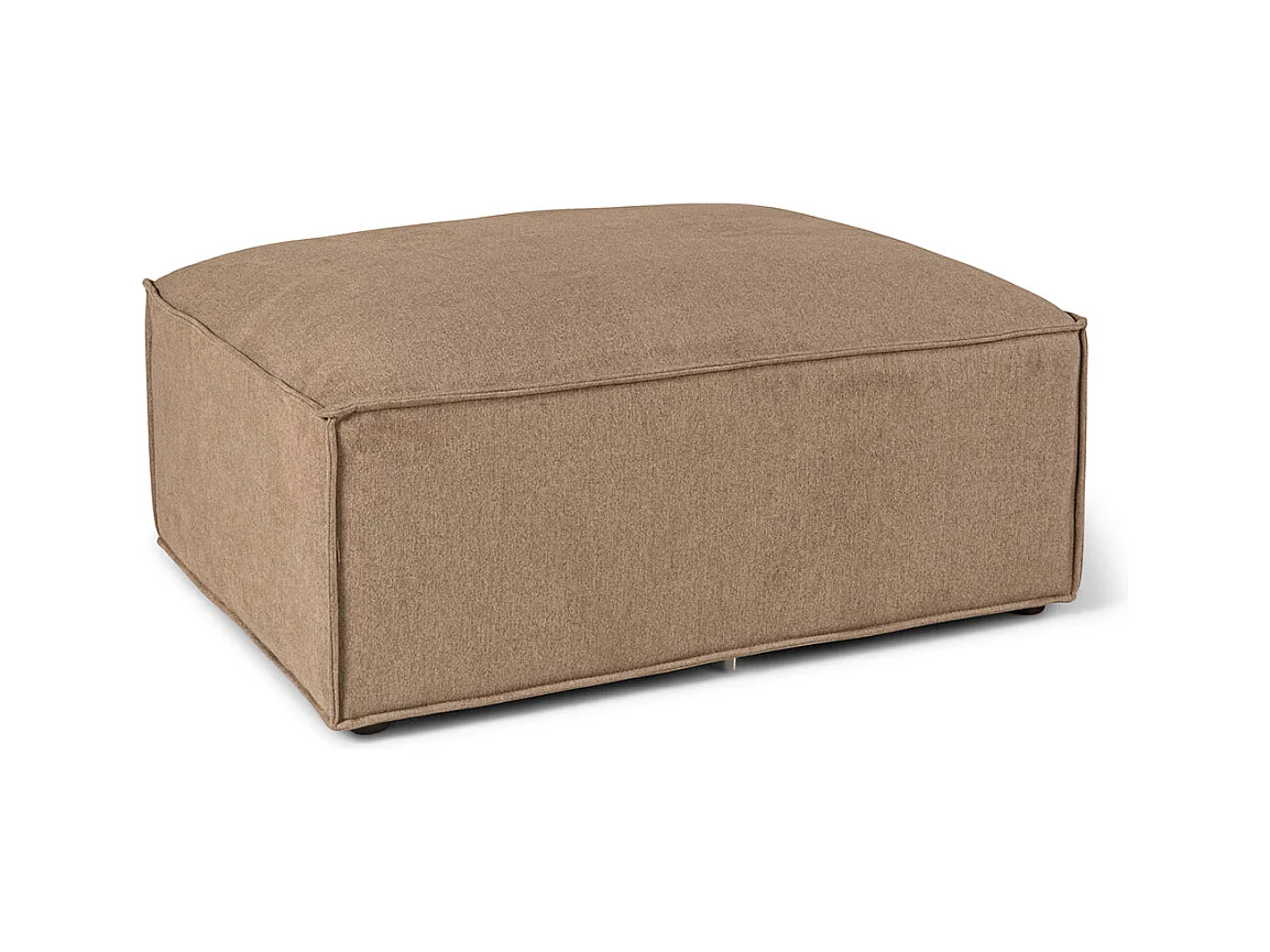Box pouf beige, marron.