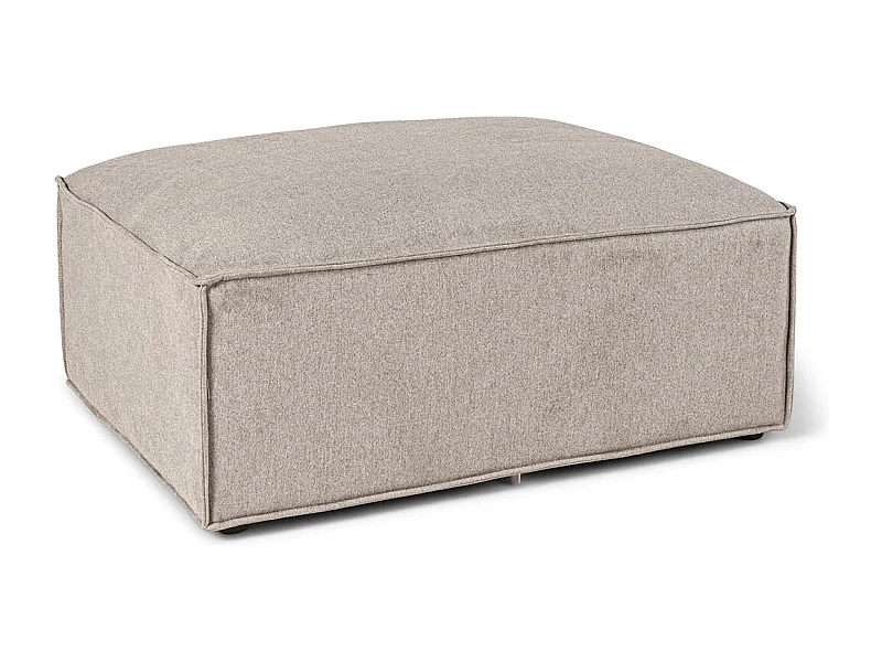 Box pouf gris clair.