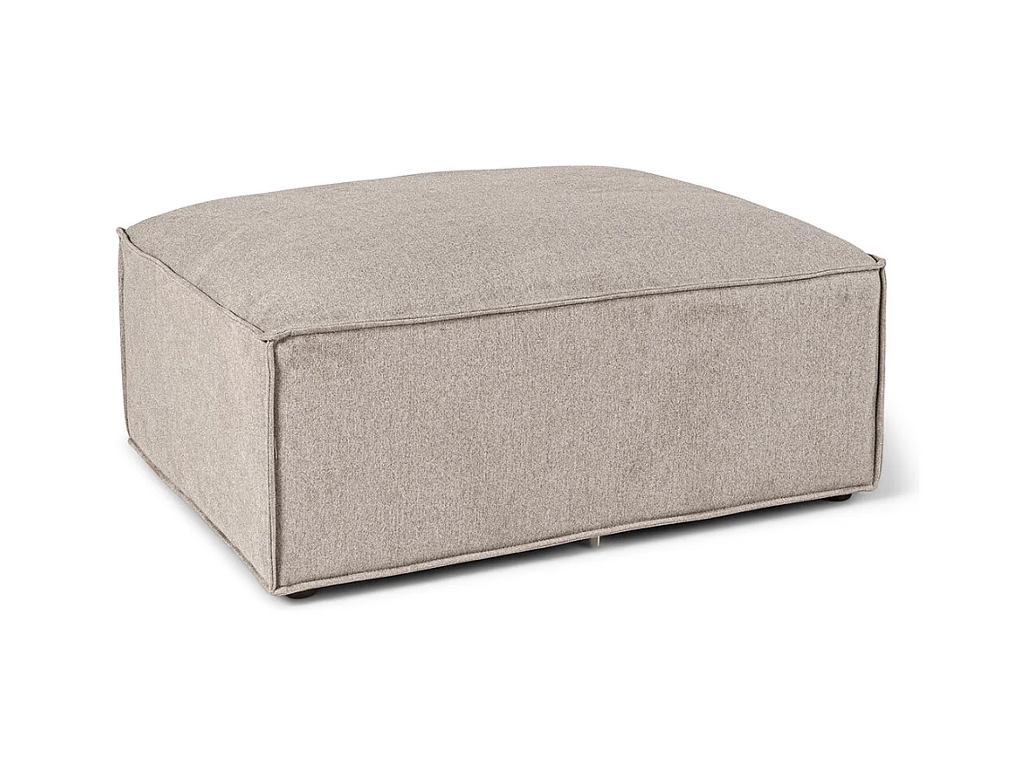 Box pouf gris clair.