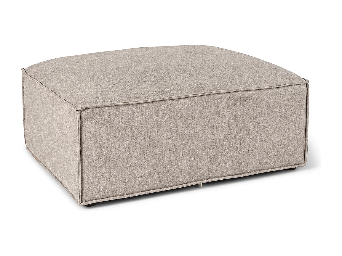 Box pouf gris clair.