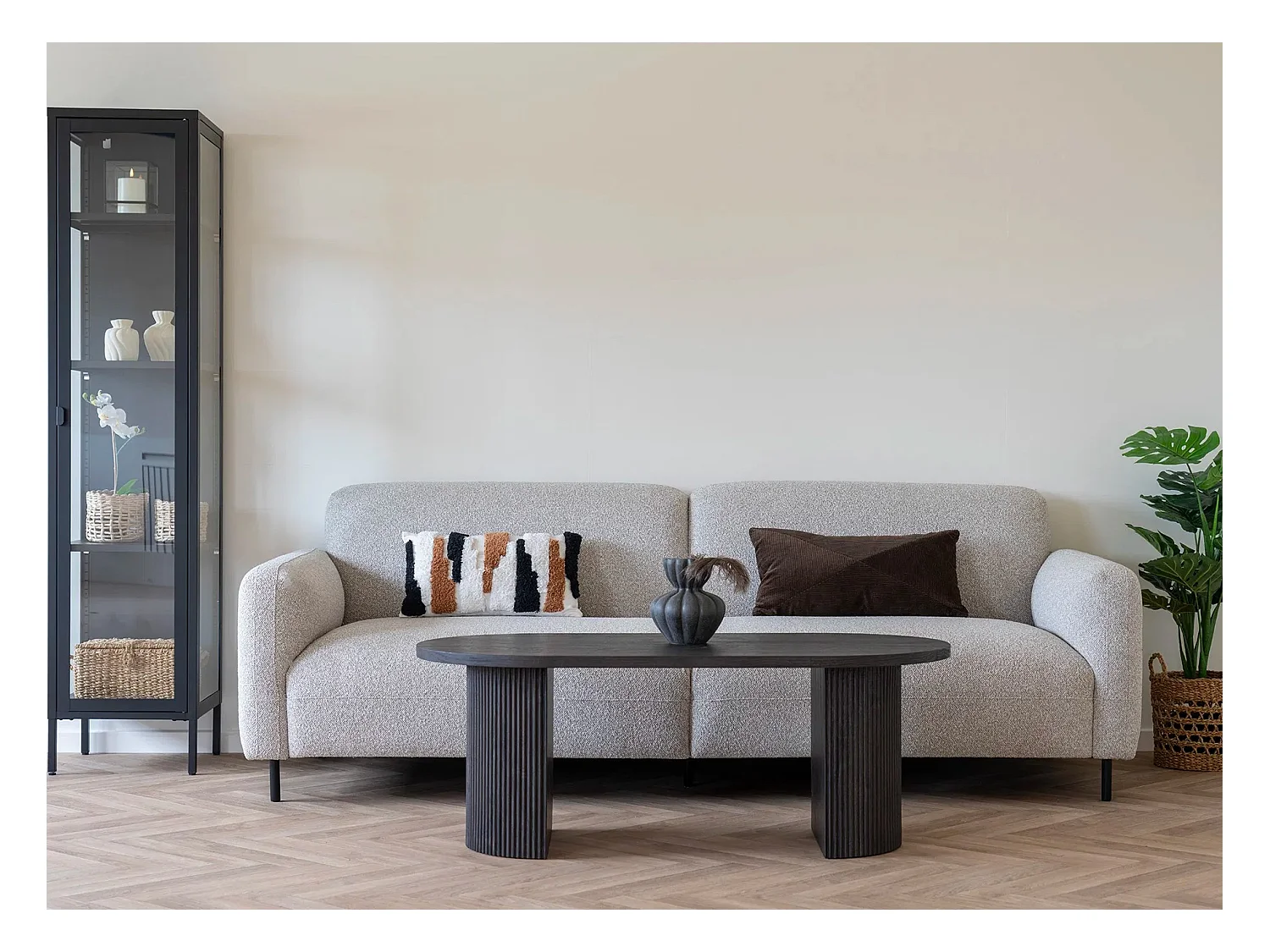 Table basse ovale BOAVISTA 120cm-Marron