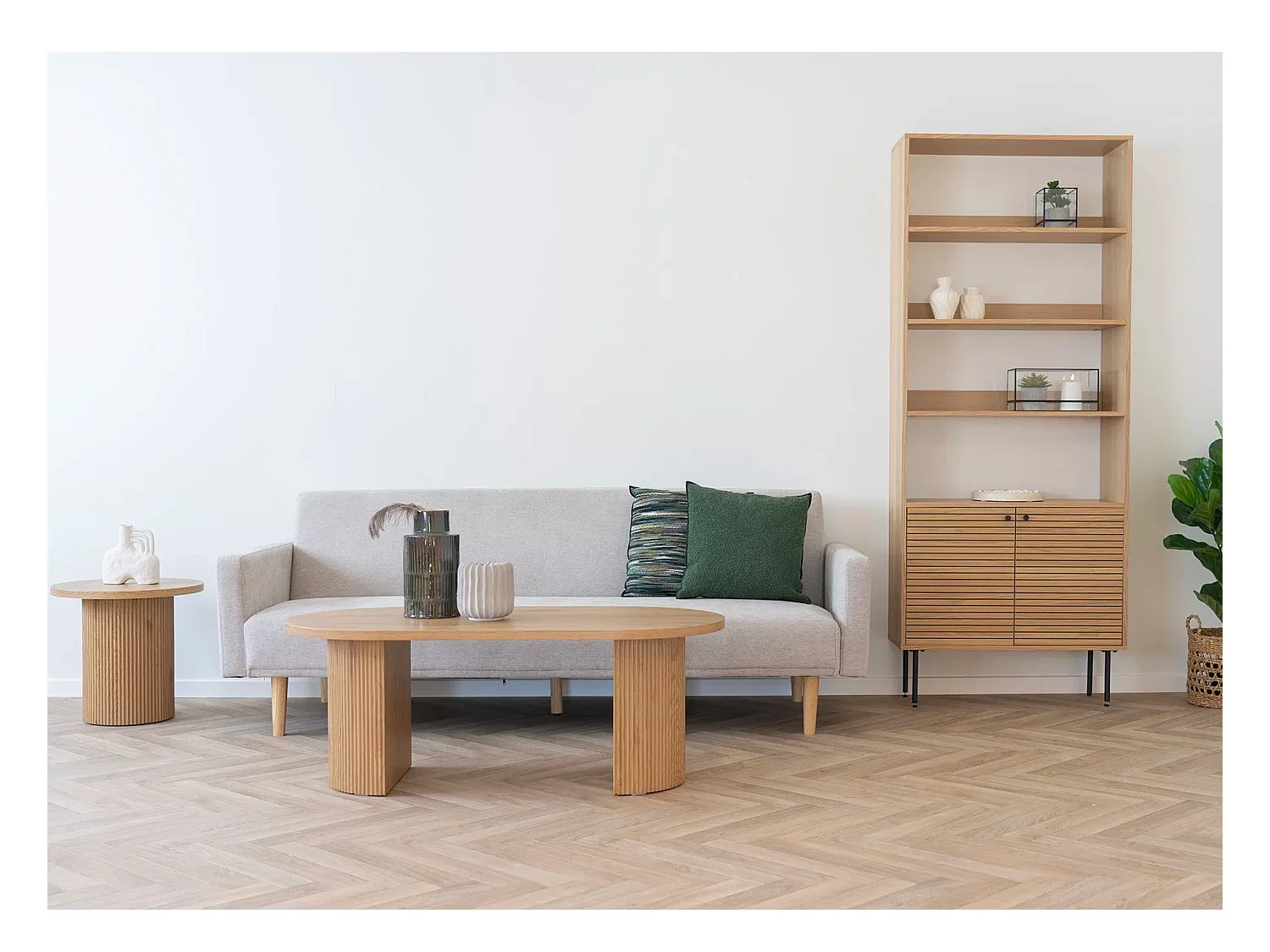 Table basse ovale BOAVISTA 120cm-Marron