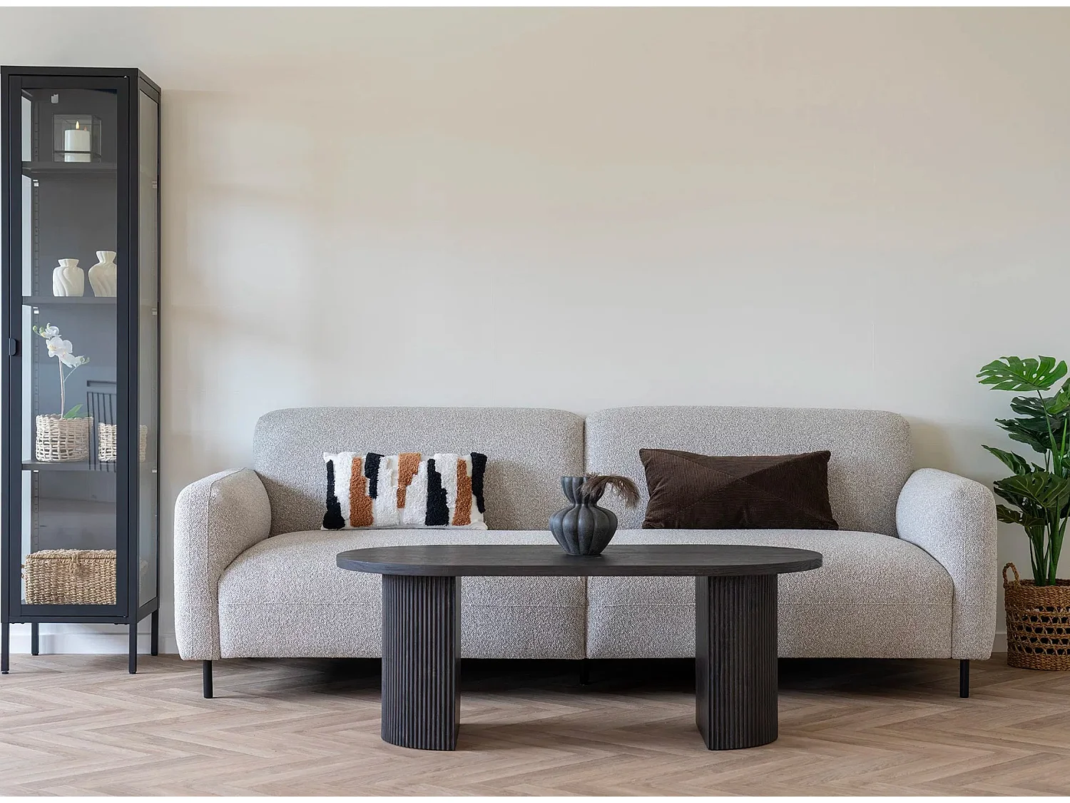 Table basse ovale BOAVISTA 120cm-Marron