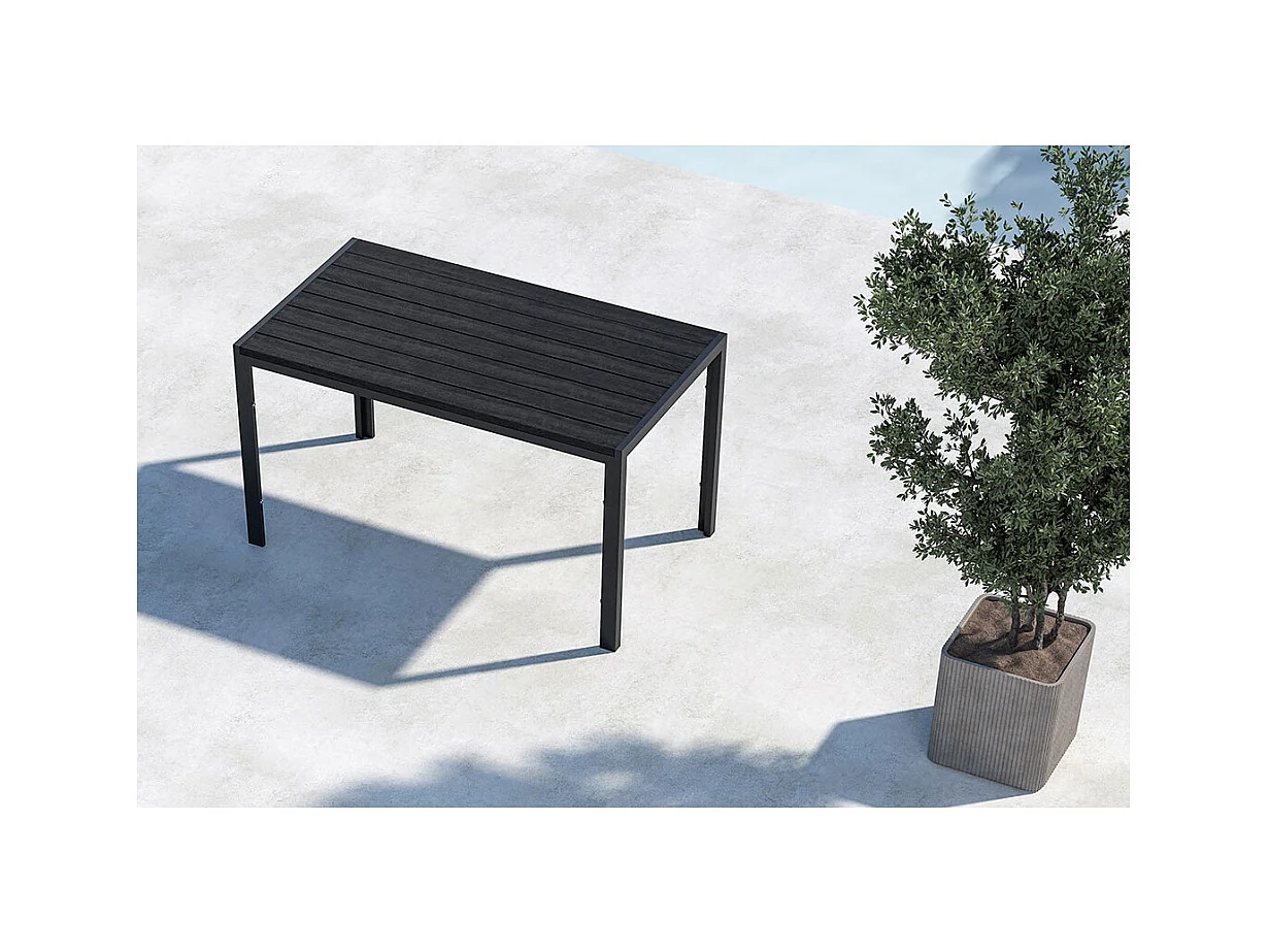 Table de Jardin "Mirko" 140cm Noir