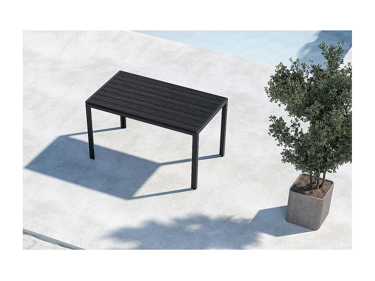 Table de Jardin "Mirko" 140cm Noir