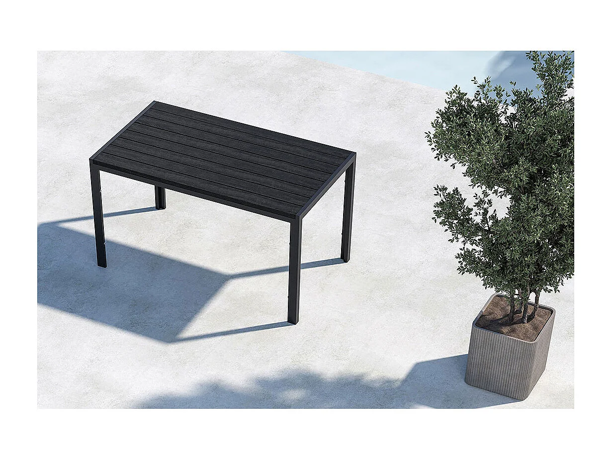 Mirko table de jardin noir.
