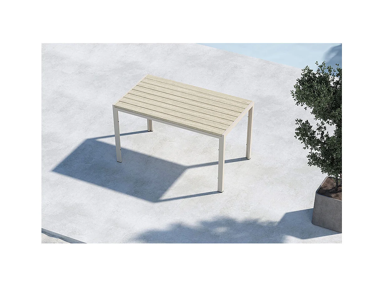 Table de Jardin "Mirko" 140cm Beige