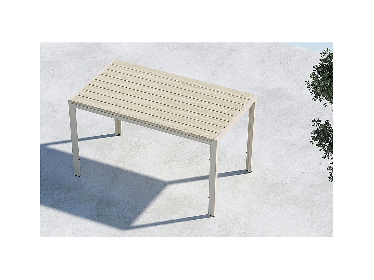 Table de Jardin "Mirko" 140cm Beige