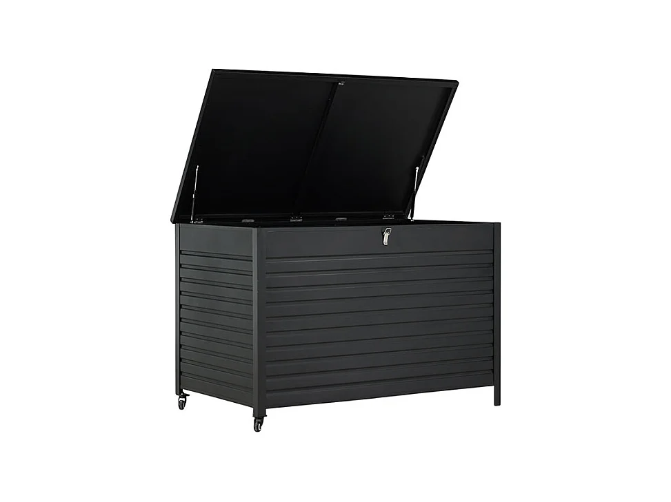 Coffre de Jardin en Métal "Tiana" 150cm Noir