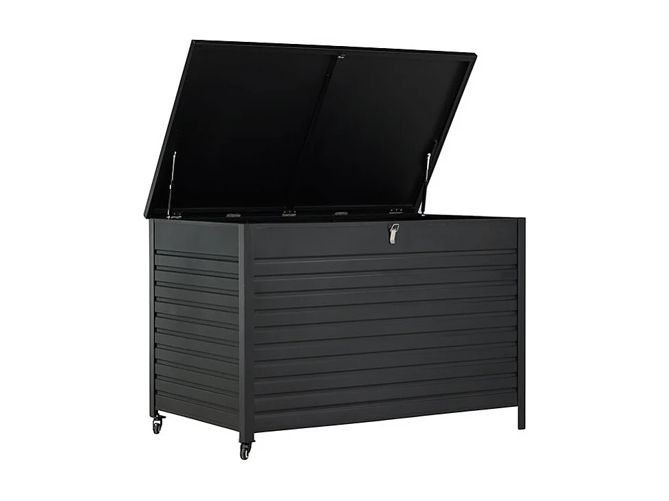 Coffre de Jardin en Métal "Tiana" 150cm Noir
