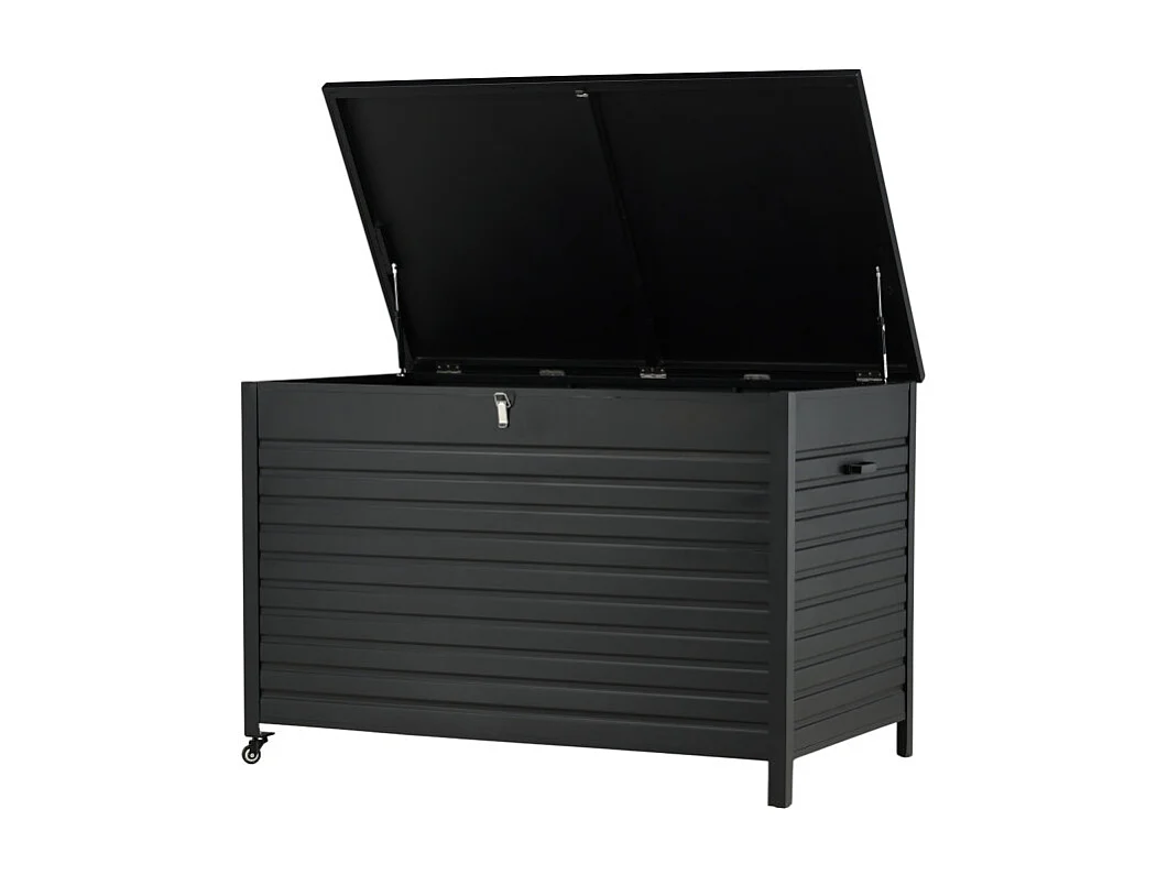 Coffre de Jardin en Métal "Tiana" 150cm Noir
