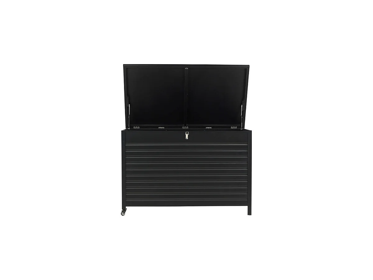 Coffre de Jardin en Métal "Tiana" 150cm Noir