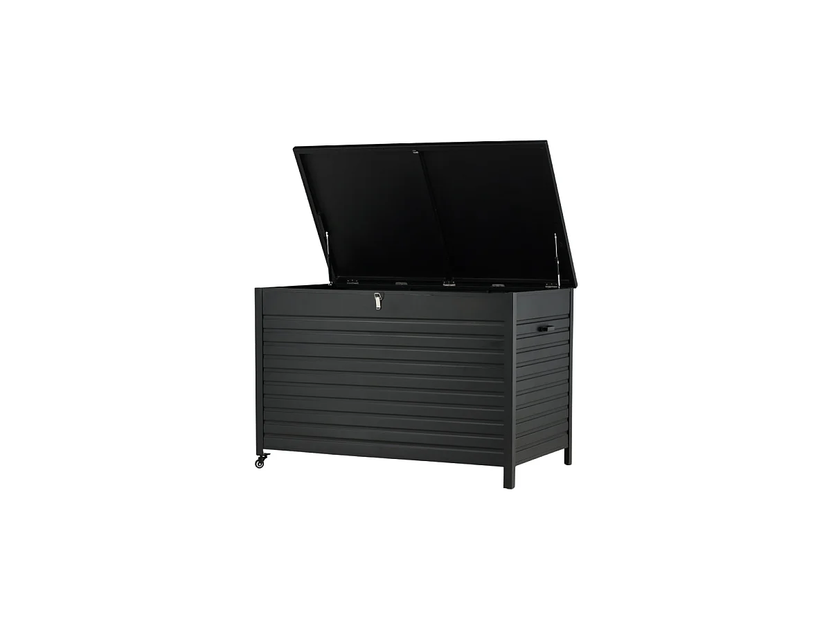 Coffre de Jardin en Métal "Tiana" 150cm Noir