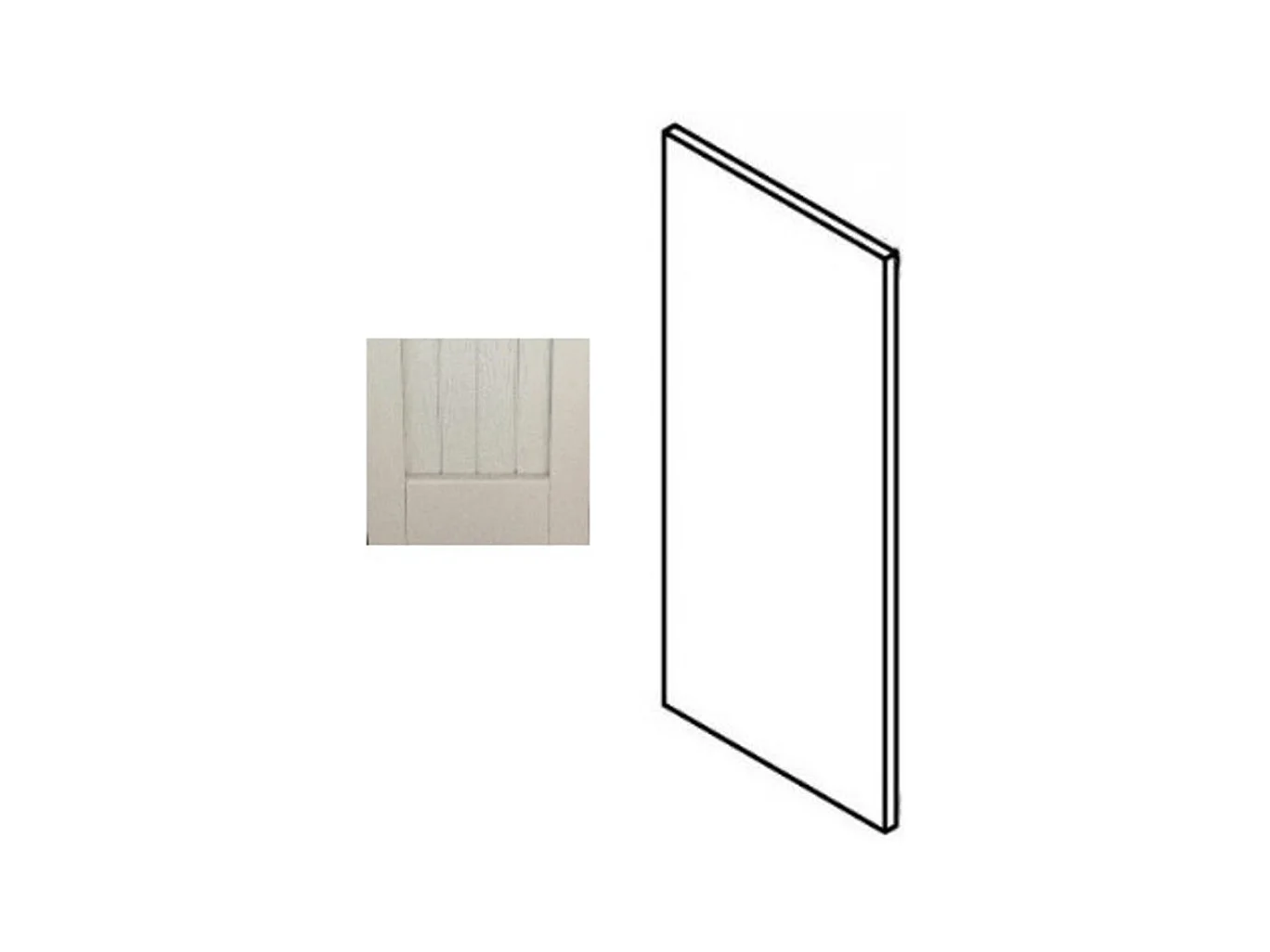 Joue Colonne De Cuisine Nature Blanche H2014xl580 Gd Menuiseries