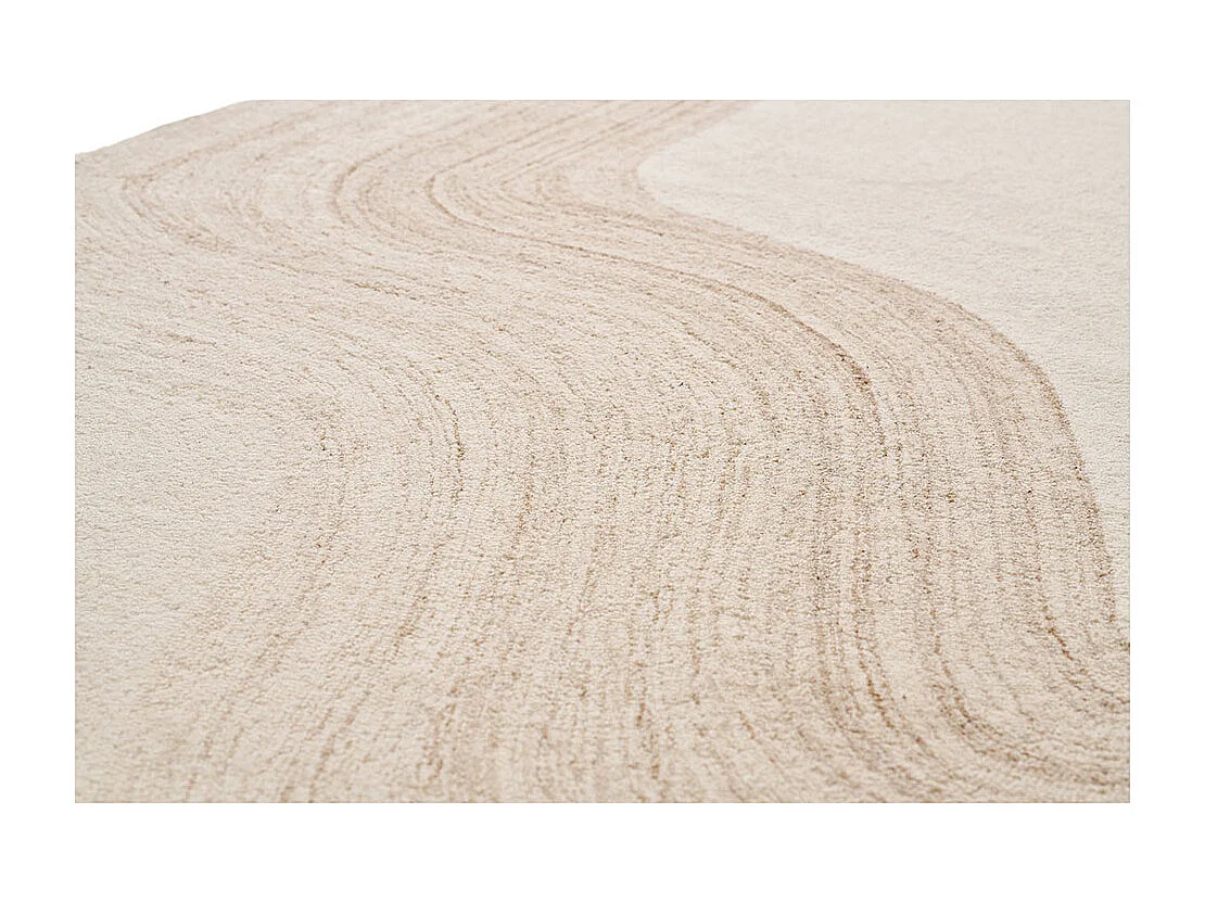 Surat Teppich handgewebt, 200x300cm braun, rohweiß.