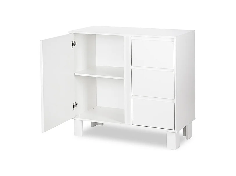 Lit évolutif 70x140 et commode 3 tiroirs Littlesky by Klups Olivia Blanc