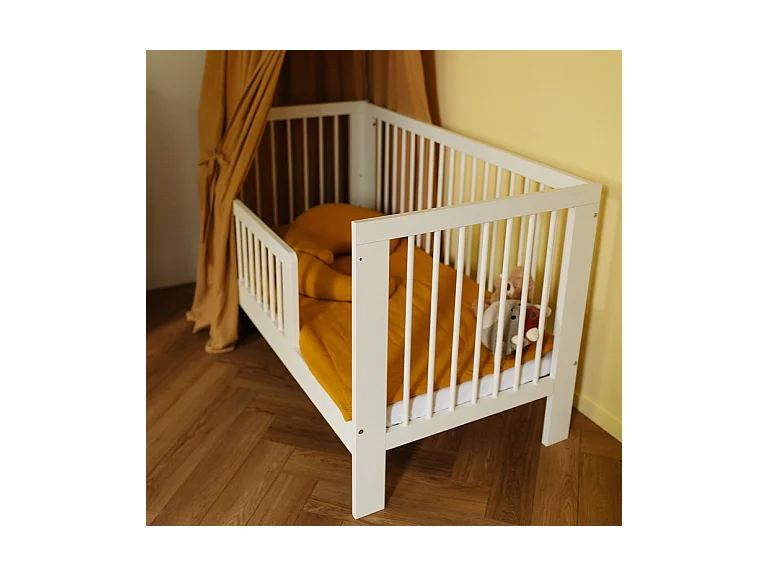 Lit évolutif 70x140 et commode 3 tiroirs Littlesky by Klups Olivia Blanc