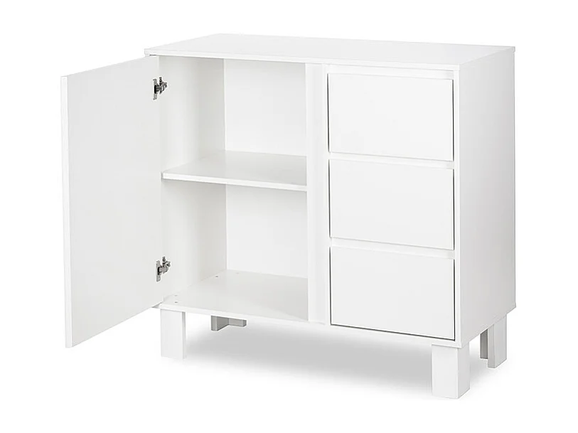 Lit évolutif 70x140 et commode 3 tiroirs Littlesky by Klups Olivia Blanc