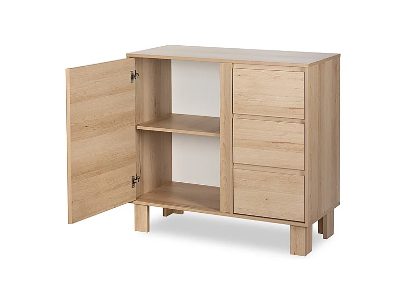 Lit évolutif 70x140 et commode 3 tiroirs Littlesky by Klups Olivia Bois