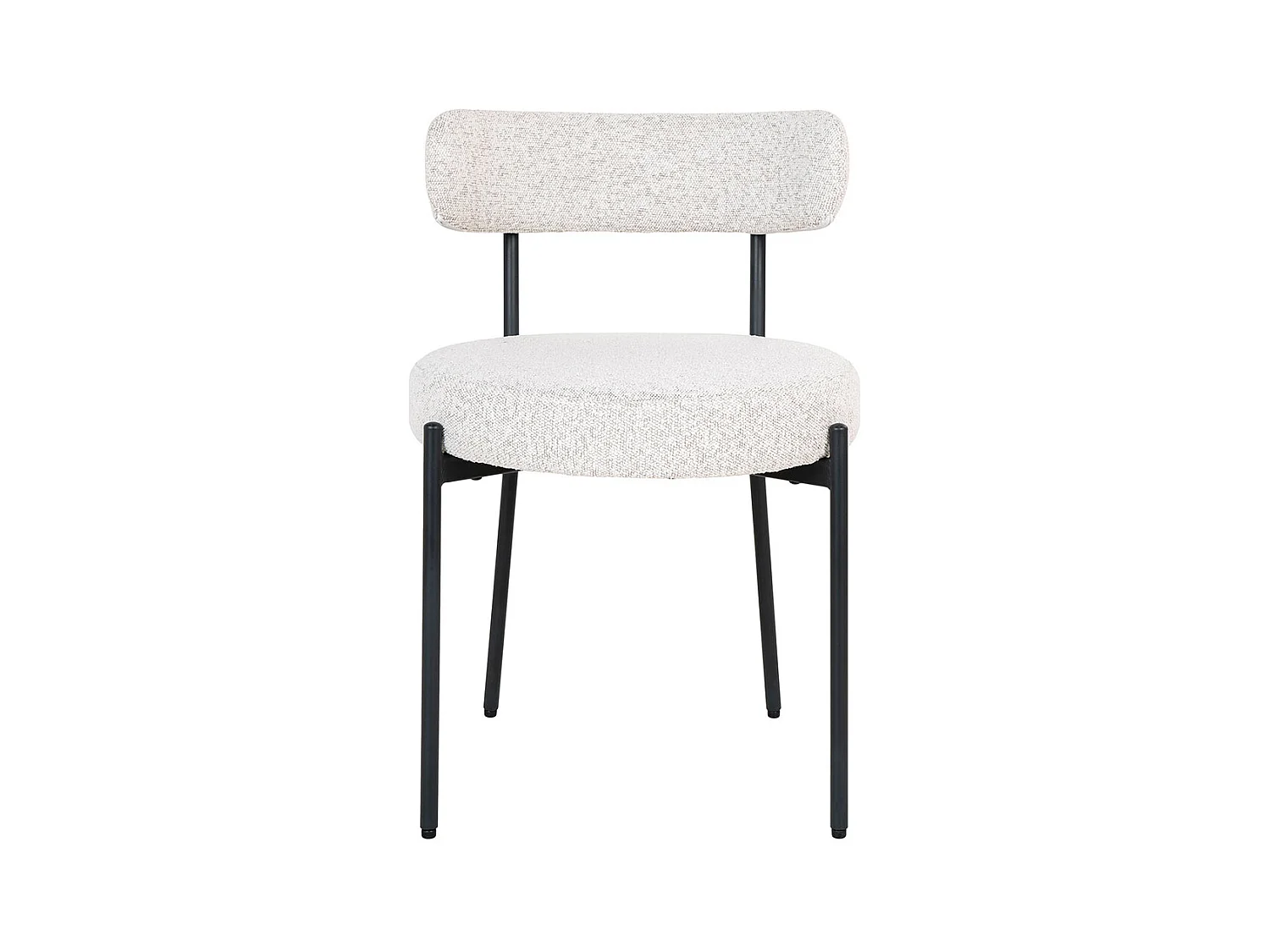 Kyoto ensemble pour salle à manger table à manger 100x210 cm brun foncé et 6 chaises bouclé blanc.