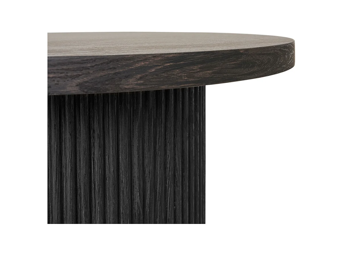 Kyoto ensemble pour salle à manger table à manger 100x210 cm brun foncé et 6 chaises bouclé blanc.