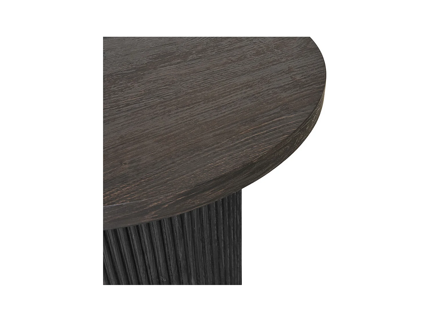 Kyoto ensemble pour salle à manger table à manger 100x210 cm brun foncé et 6 chaises bouclé blanc.