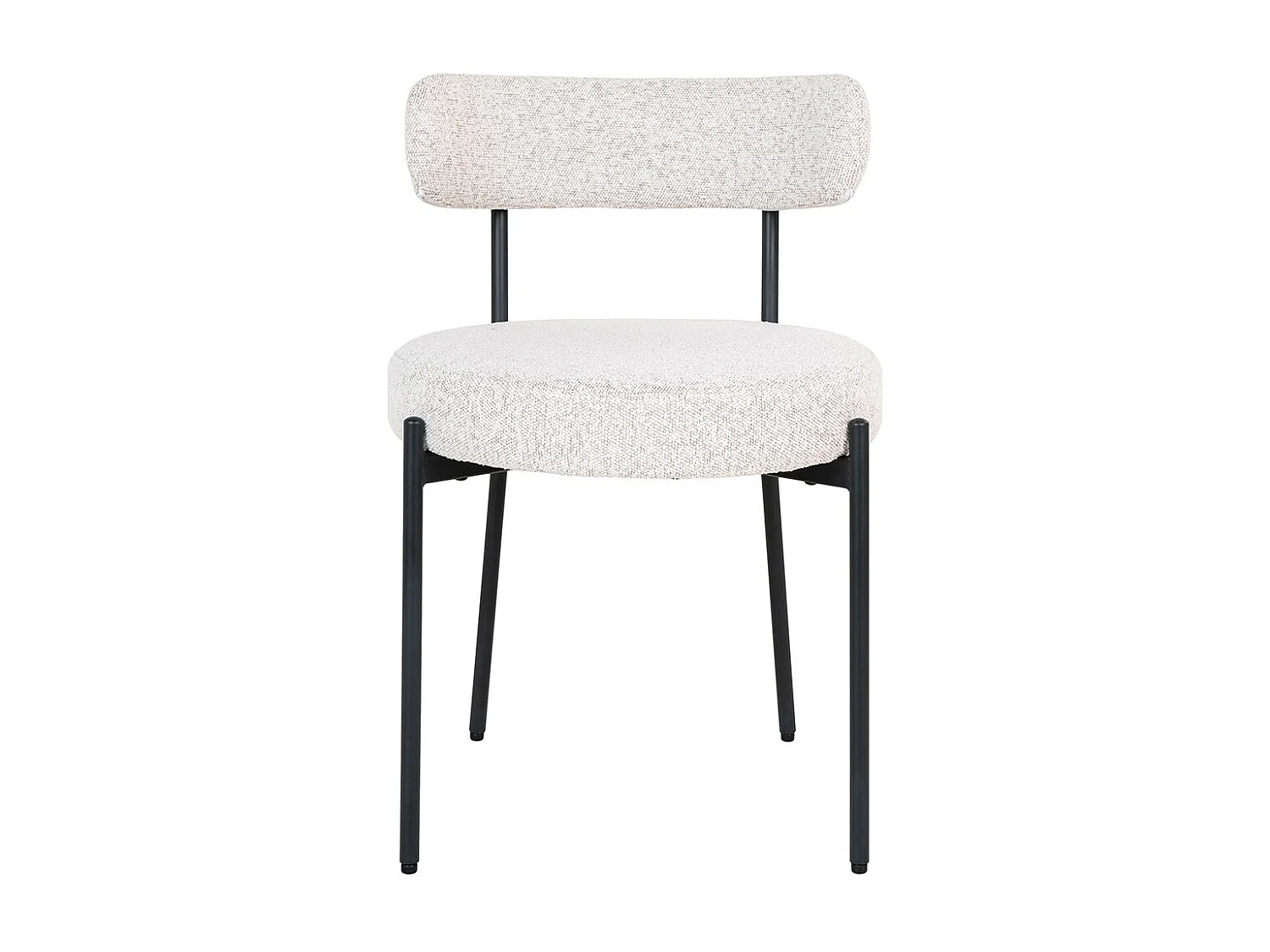 Kyoto ensemble pour salle à manger table à manger 100x210 cm brun foncé et 6 chaises bouclé blanc.