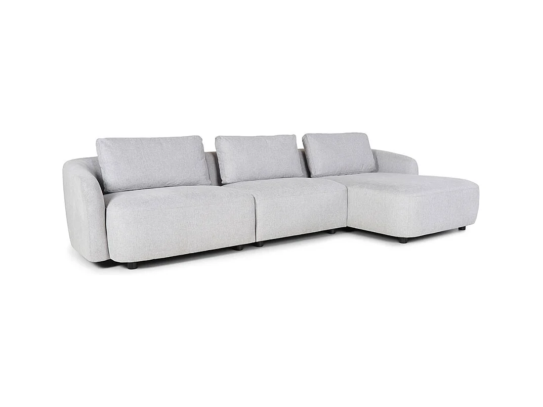 Bergen canapé 2 places droit gris clair.