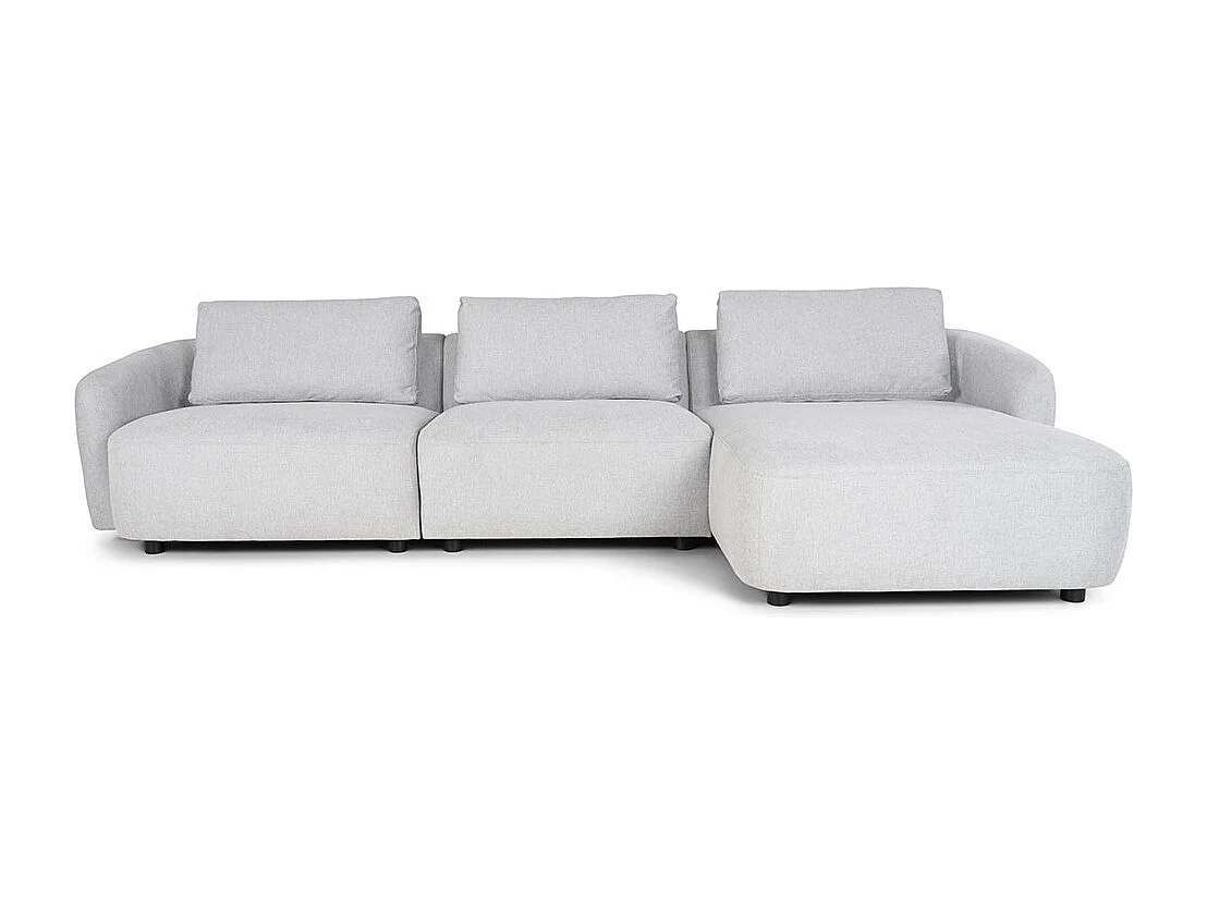 Bergen canapé 2 places droit gris clair.