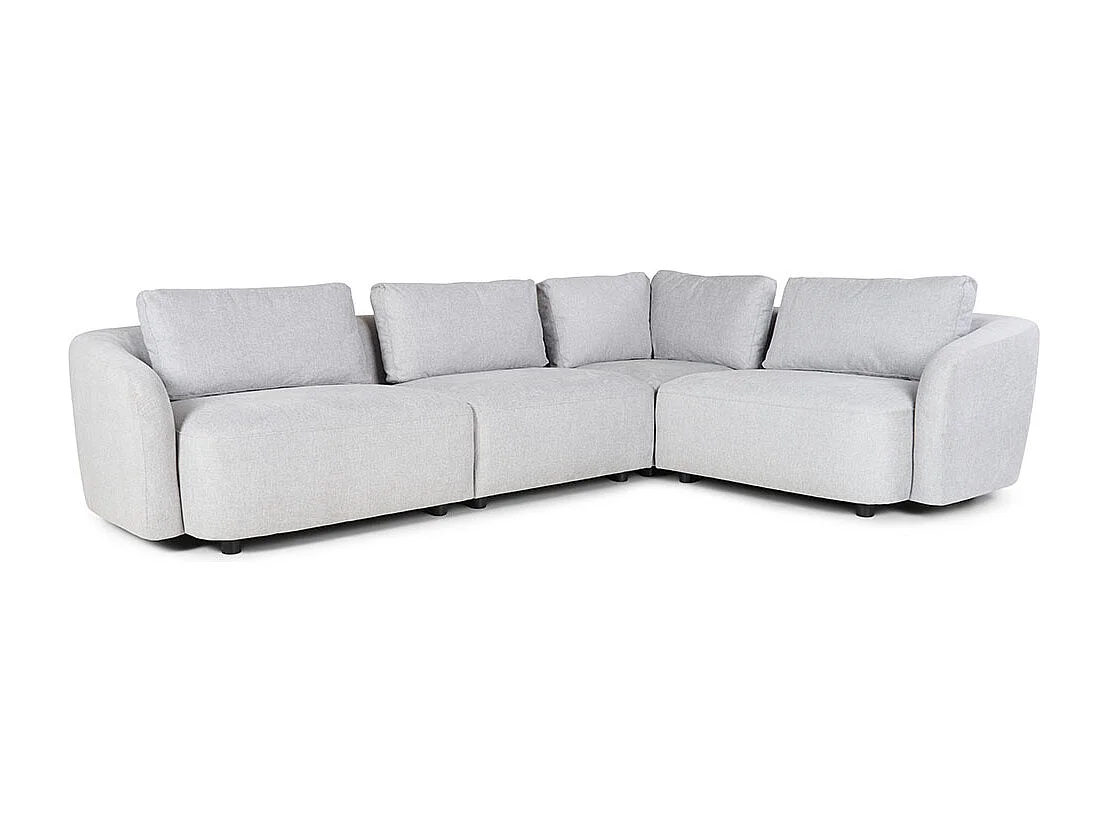 Bergen canapé d'angle réversible gris clair.