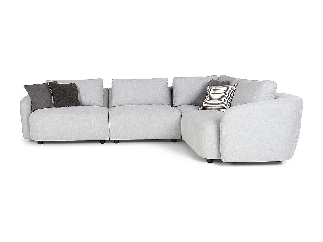 Bergen hoekbank omkeerbaar lichtgrijs.