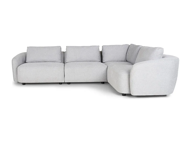 Bergen hoekbank omkeerbaar lichtgrijs.