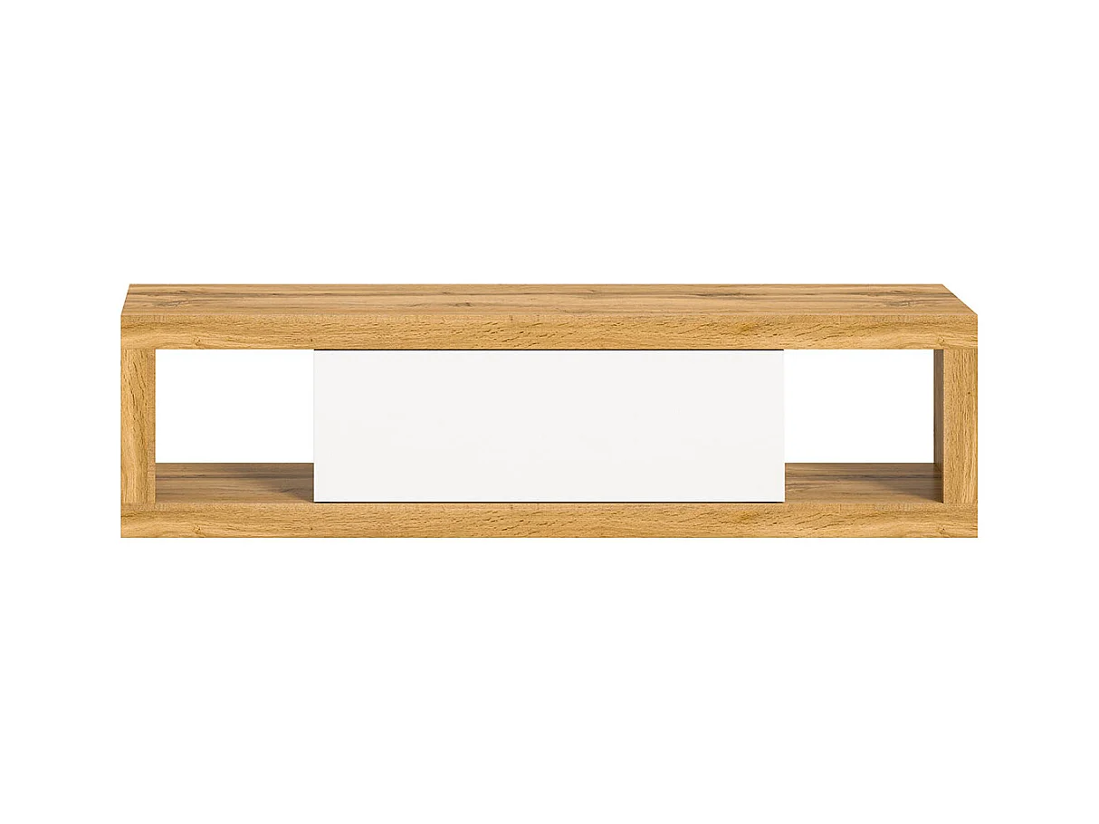 Matrix meuble TV 2 compartiments 1 porte abattante blanc.