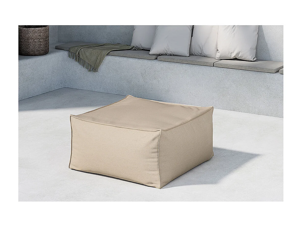 Rambofauteuil pouf beige.