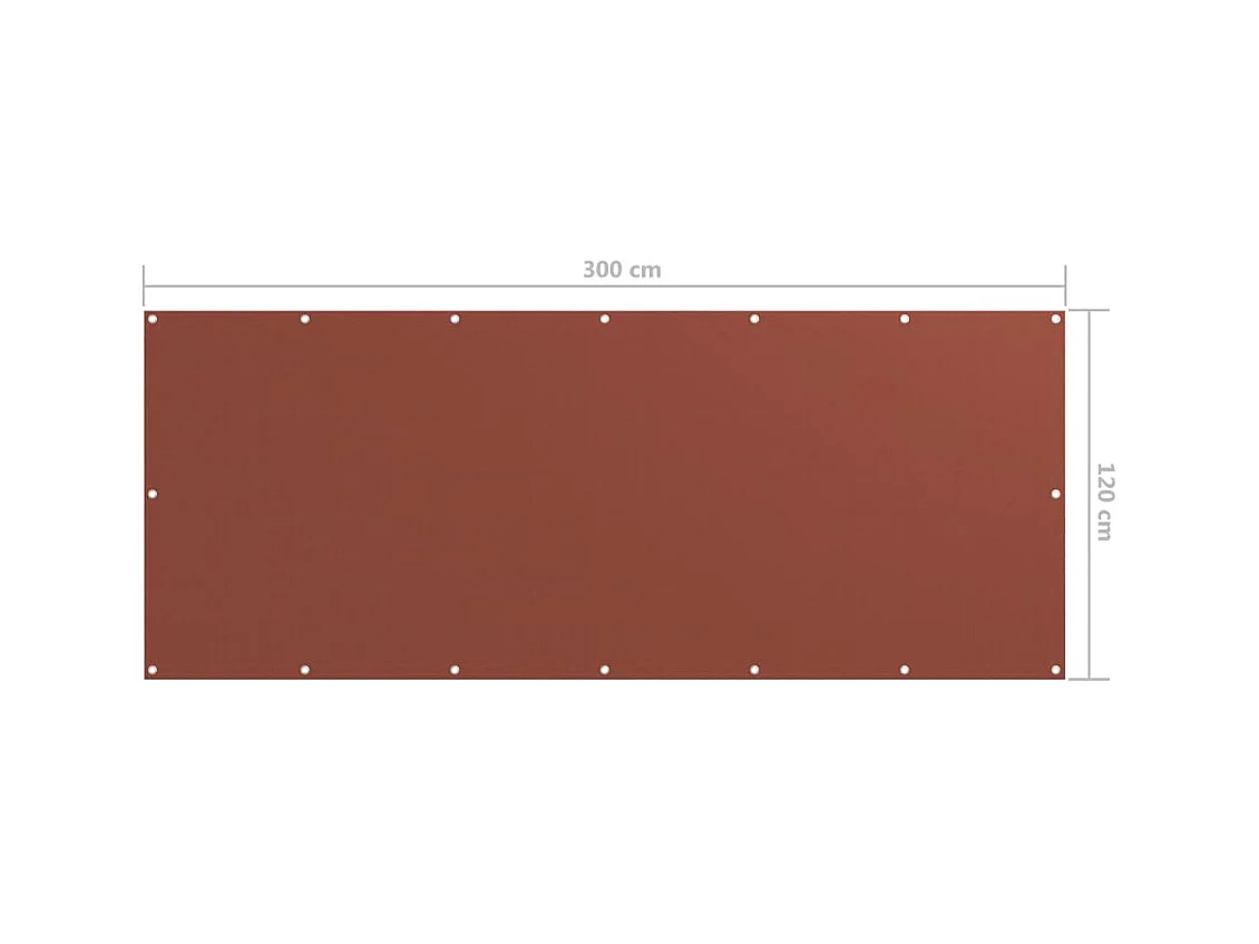 Paravento per balcone 120 x 300 cm tessuto oxford terracotta 02_0010399