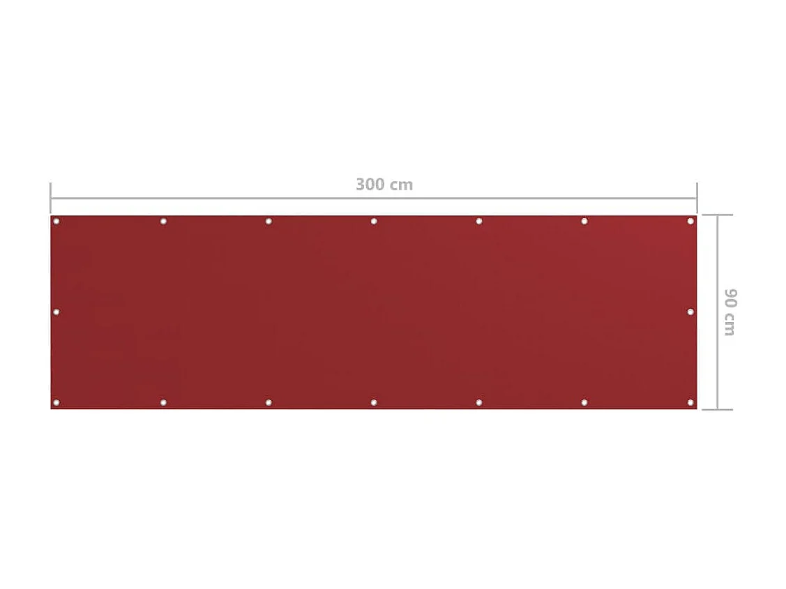 Paravento per balcone protezione privacy paravento 90 x 300 cm tessuto oxford rosso 02_0010362