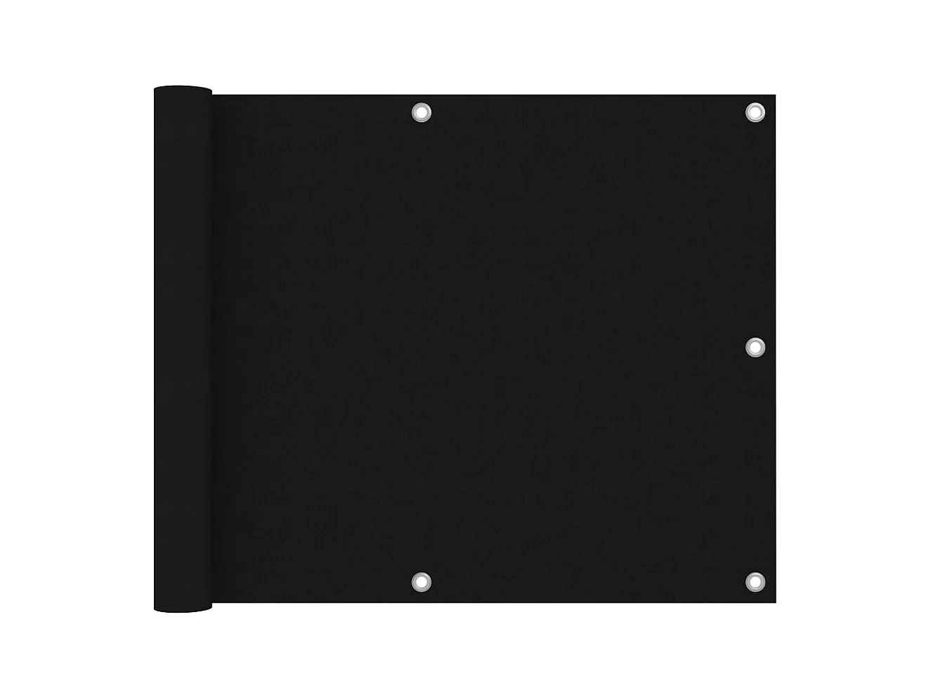 Mampara de balcón 75 x 300 cm tela oxford negra 02_0010269