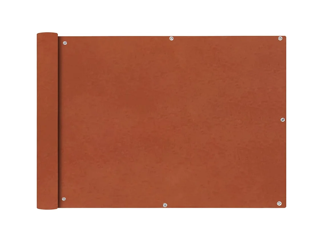 Écran de balcon brise tissu marron 75 x 0.1 x 400 cm 02_0010170