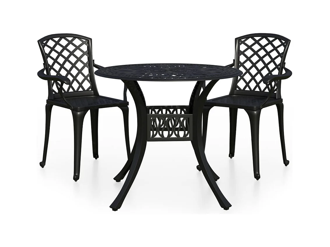 Ensemble de bistro jardin aluminium noire 90 x 90 x 74 cm 02_0013510