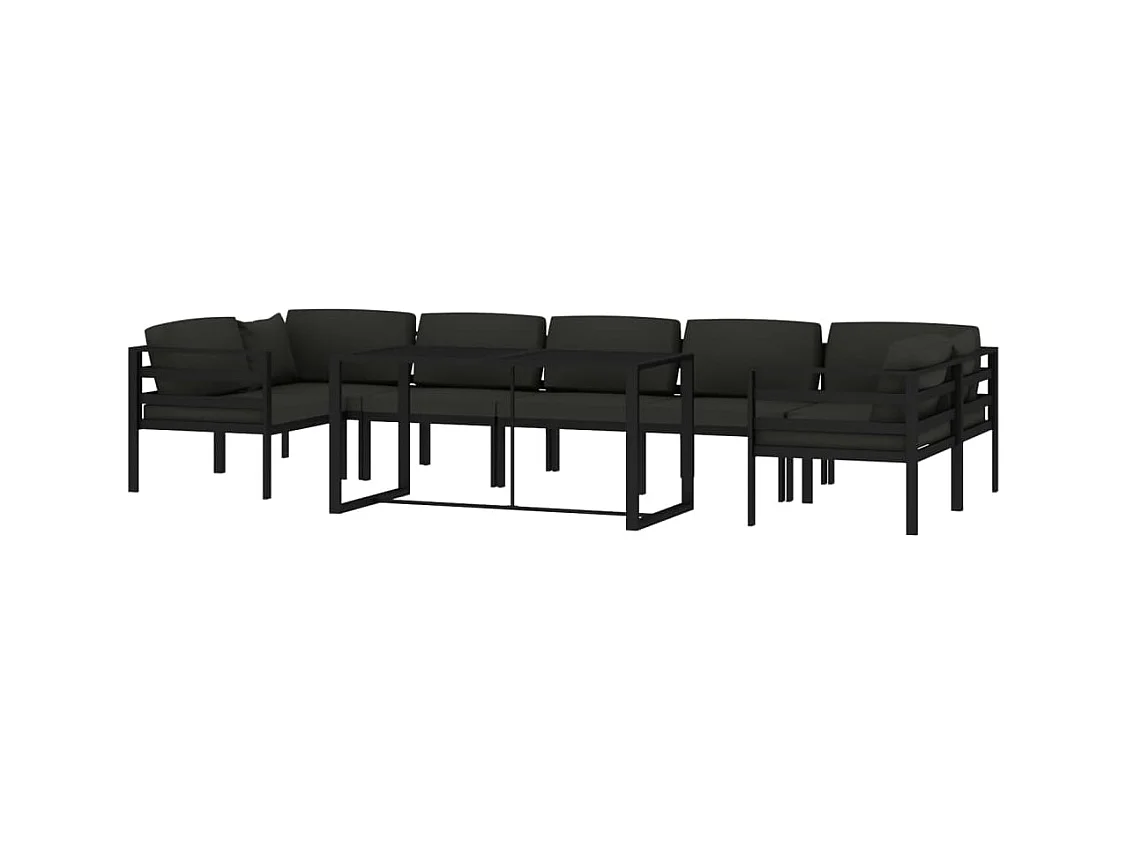 Salon de jardin meuble aluminium 70 x 70 x 64.5 cm 02_0017464