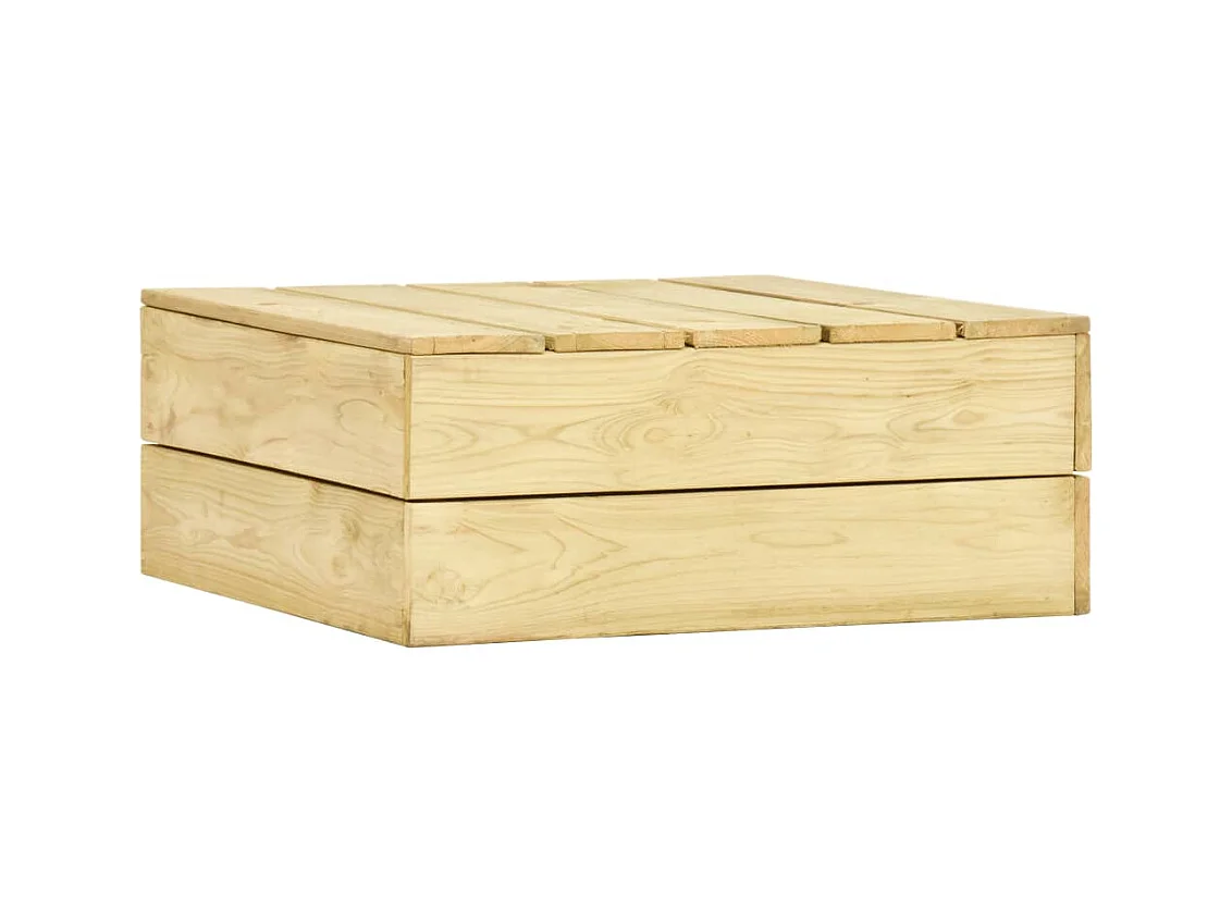 Conjunto de muebles de jardín de exterior 3 piezas con cojines madera de pino impregnado 02_0015932