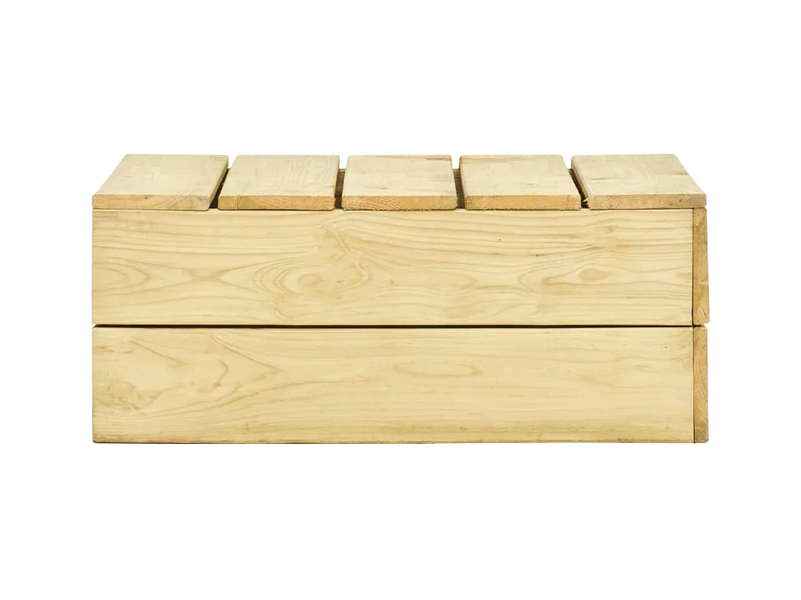 Conjunto de muebles de jardín de exterior 3 piezas con cojines madera de pino impregnado 02_0015932