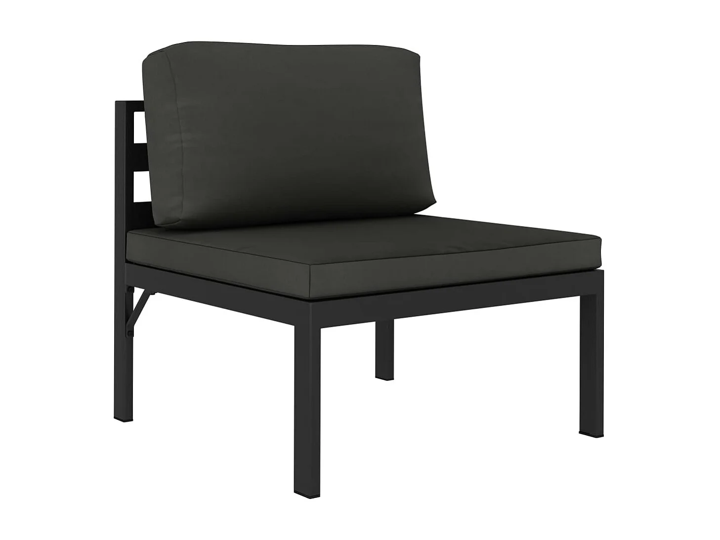 Conjunto de móveis de jardim conjunto de móveis de exterior 8 peças com almofadas alumínio antracite 02_0017465