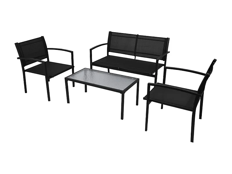 Salon de jardin meuble noire 110 x 62 x 78 cm 02_0016280