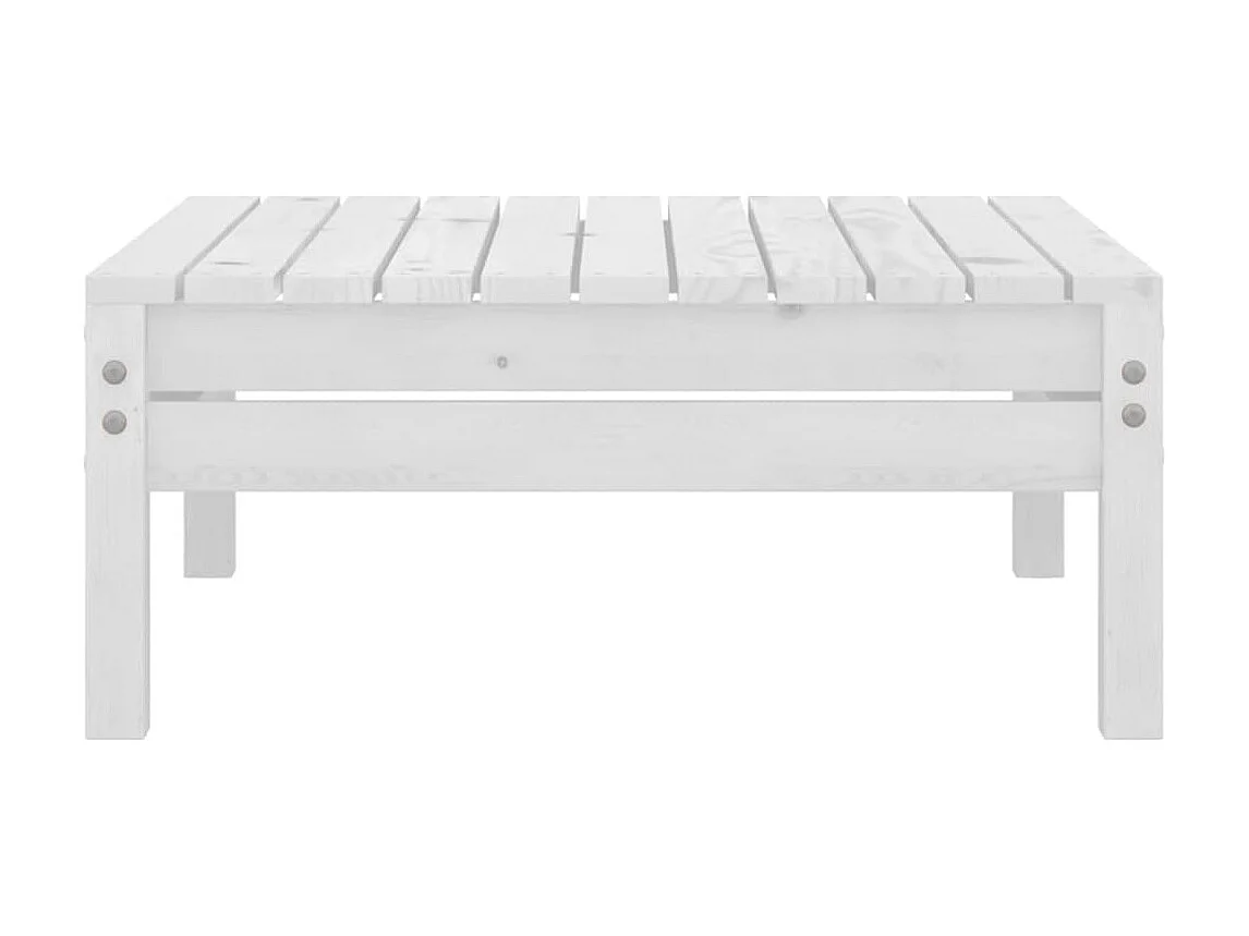 Salon de jardin meuble bois blanche 63.5 x 63.5 x 62.5 cm 02_0017348